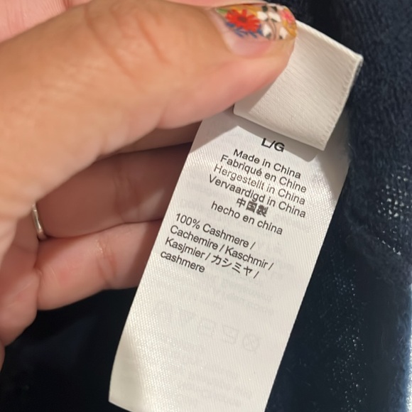 J. Crew 100% Cashmere Blue Crewneck Sweater - Picture 7 of 8